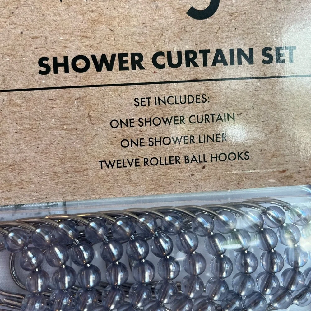 Wrangler White and Olive Green Shower Curtain Set Horse Cowboy Horseshoe Cactus